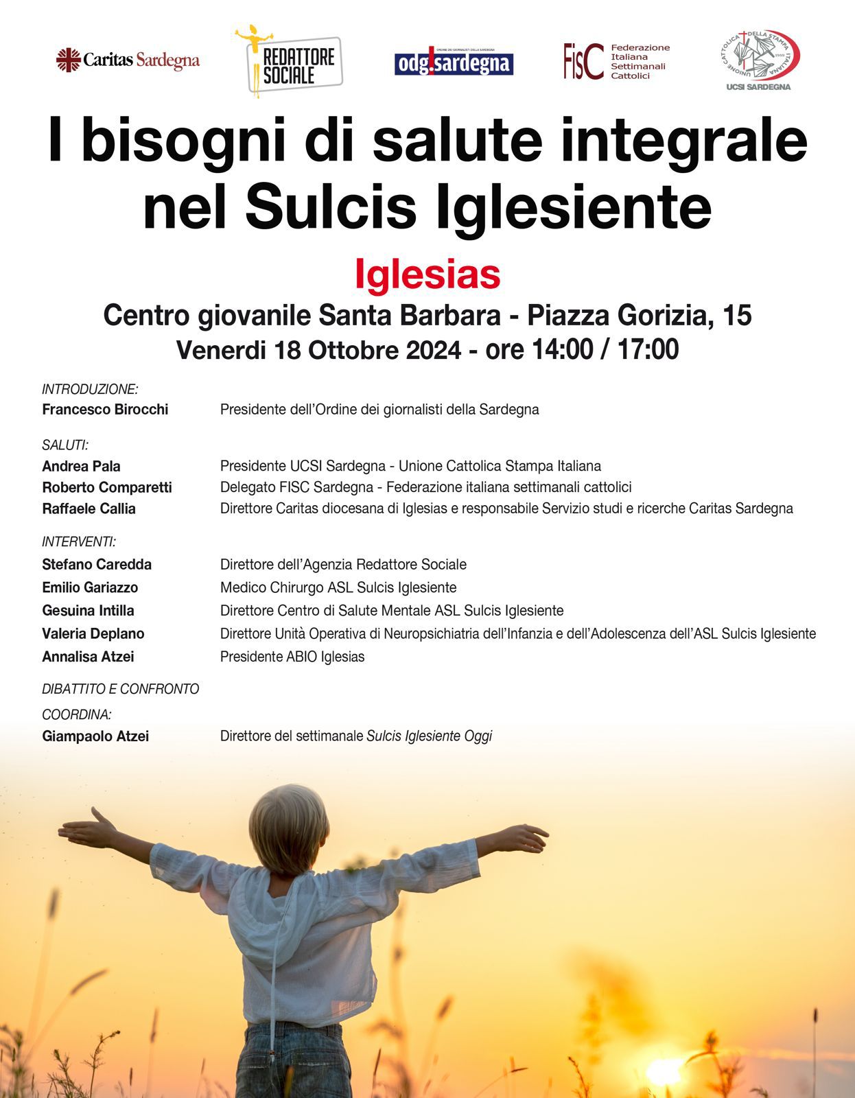 Il 18 ottobre il seminario “Raccontare il territorio. I bisogni di salute integrale nel Sulcis Iglesiente”